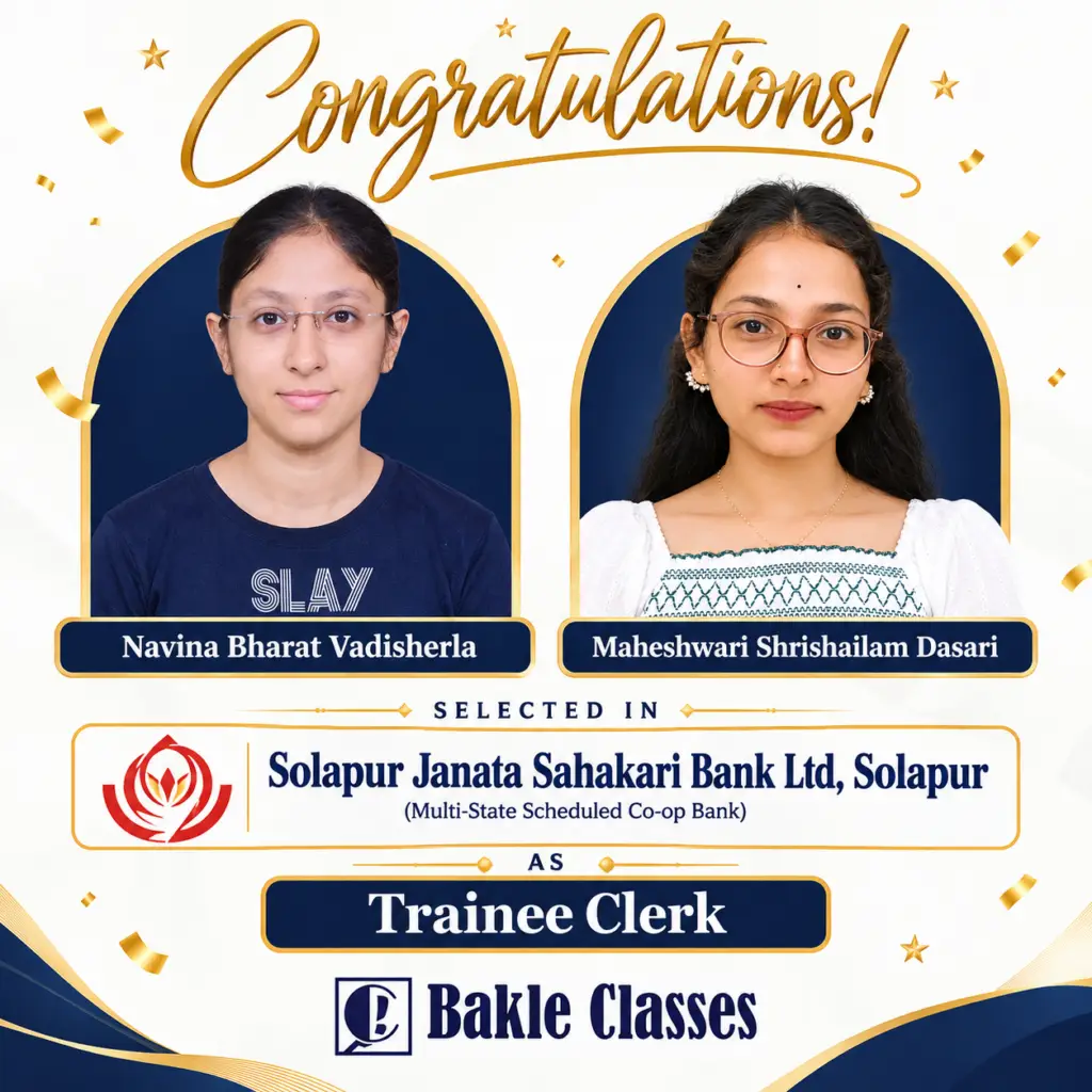 bank selection solapur bakle classes